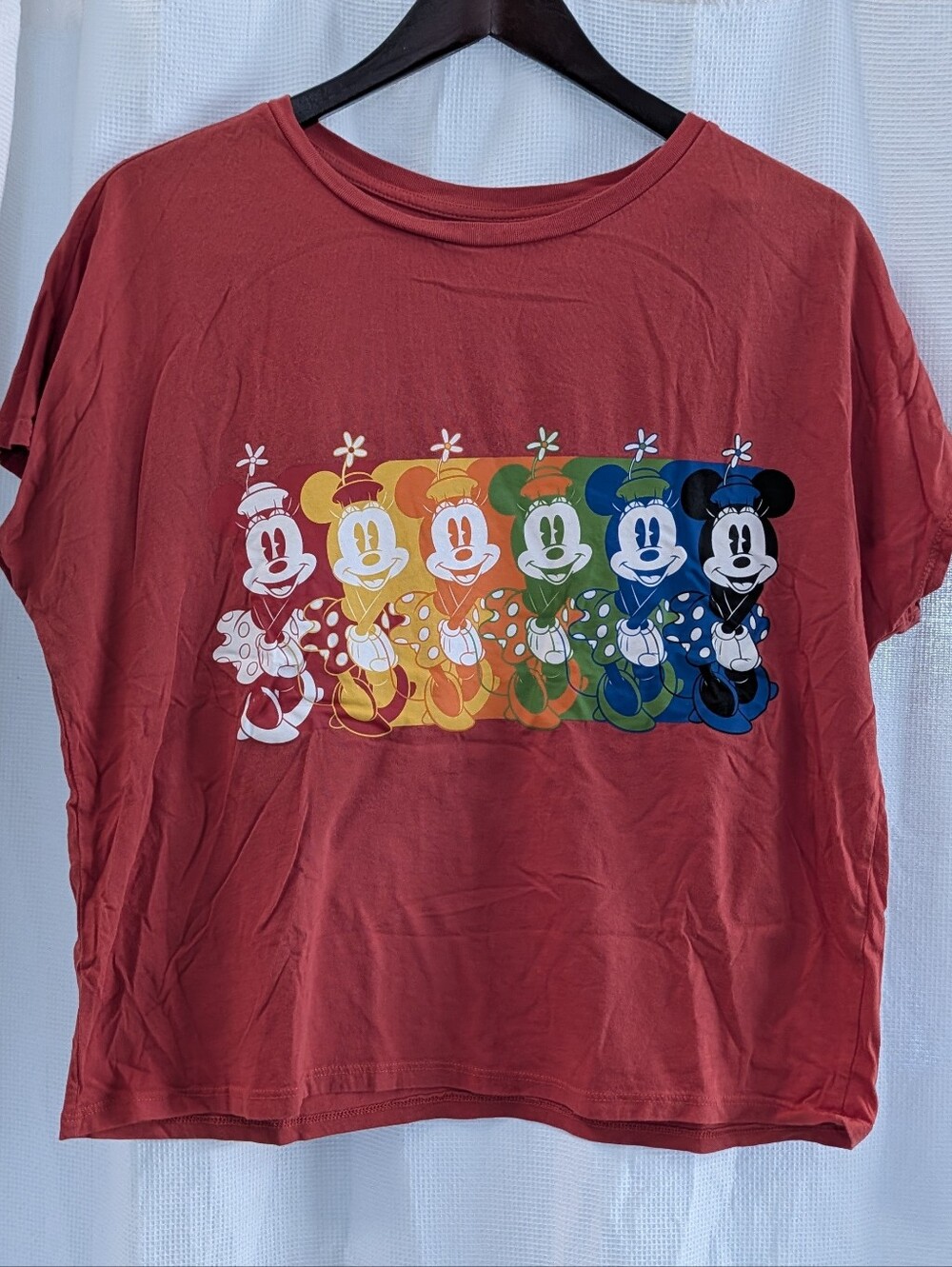 Disneyland Rainbow Minnie Women's Cut Batwing Tee